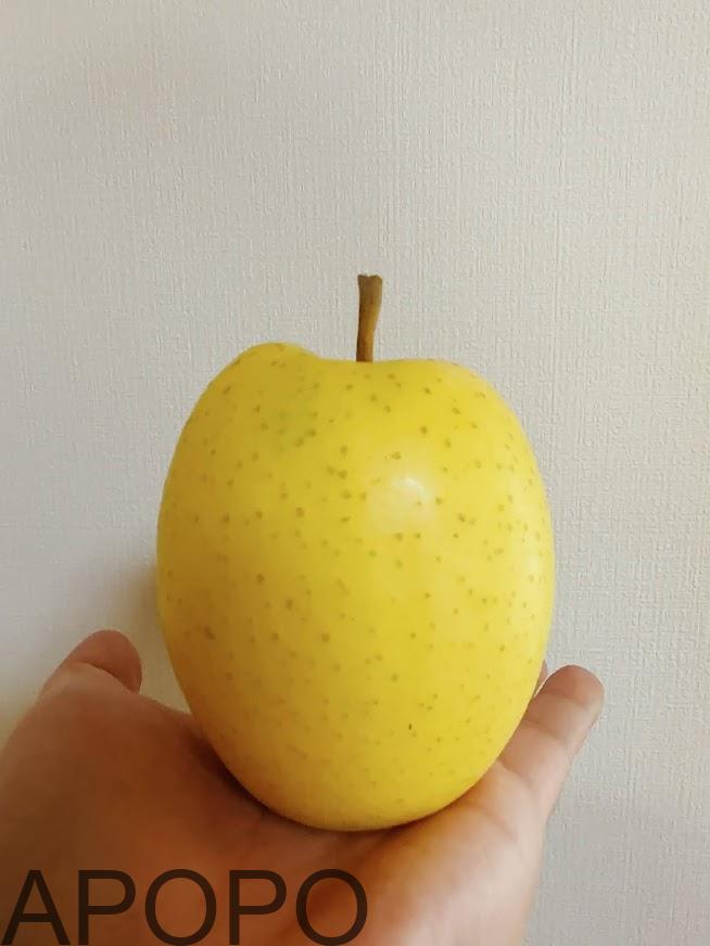 IMG_2155_”金のしずく”という黄色いりんご