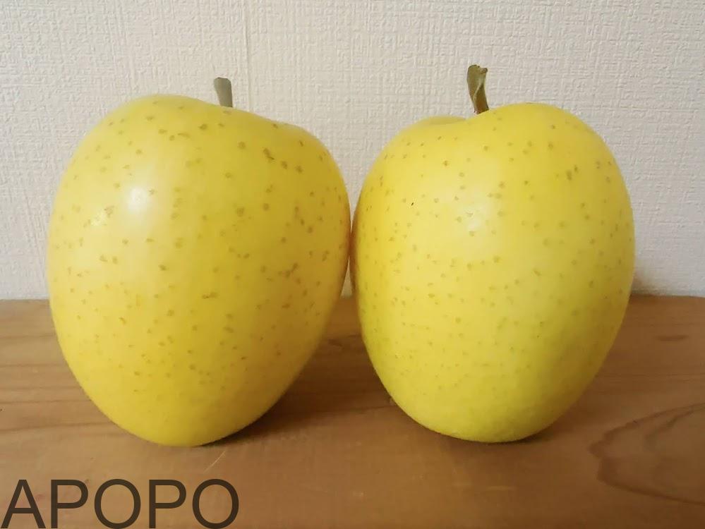 IMG_2158_”金のしずく”という黄色いりんご